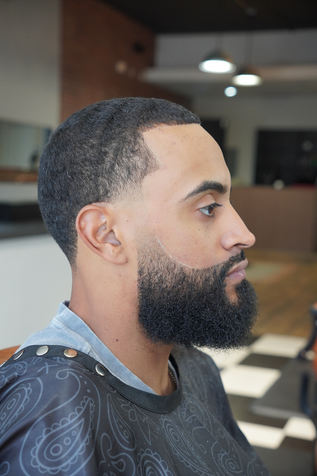 Fade haircut close-up